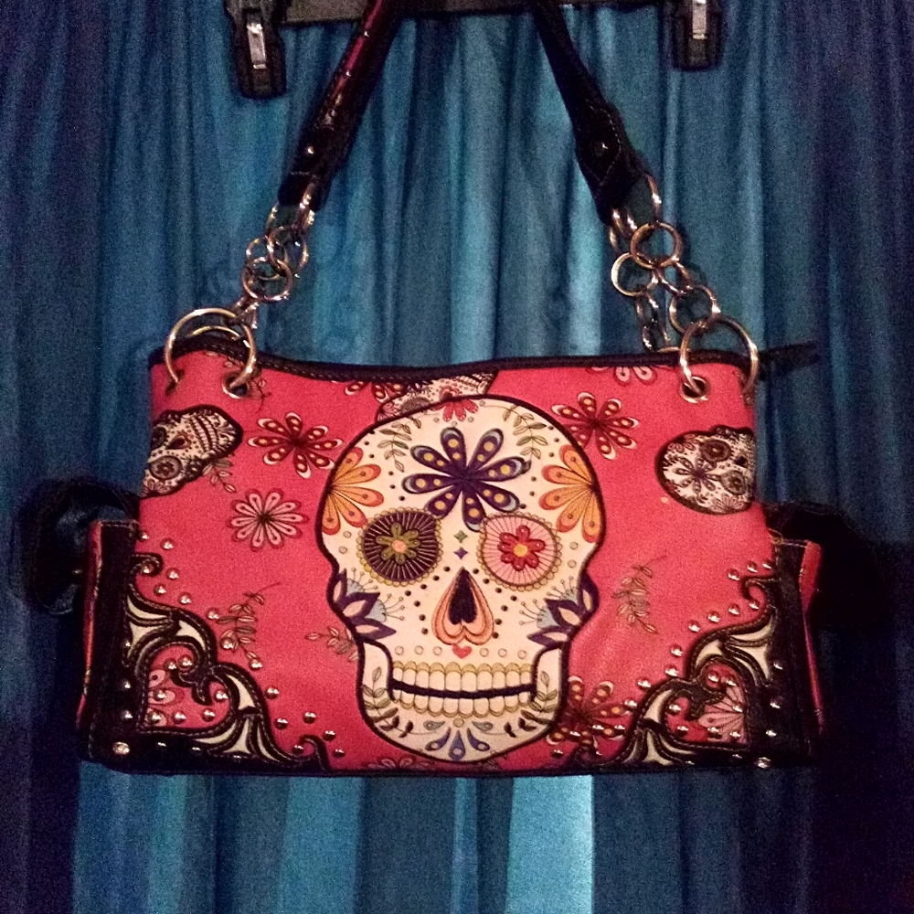 Day of the dead, sugar skull purse